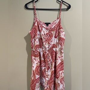 Forever 21 button down dress spag strap size M